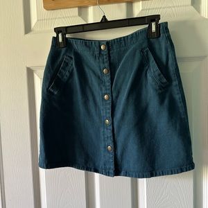 Blue mini skirt